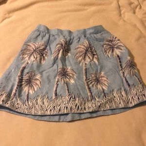 J. Crew Palm Tree Skirt